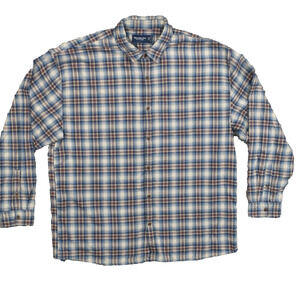 Abercrombie & Fitch Men's 2XLT Button Shirt Long Sleeve Plaid Multicolor Flannel